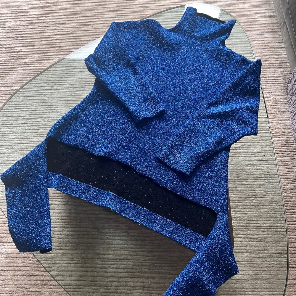 Balenciaga blue sequin sweater